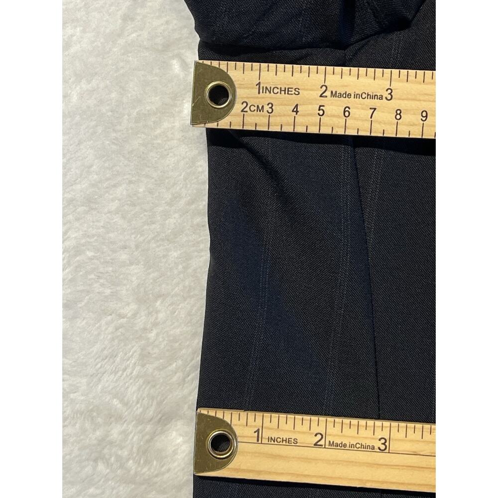 Vintage Austin Reed Suit 44L 38x29.5 Navy Blue Royal Banker's Stripe Virgin Wool - Picture 9 of 16